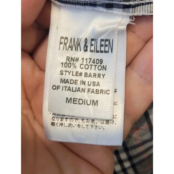 Frank & Eileen Cotton Plaid Collar Button Up Long Sleeve Barry Shirt Size M - Picture 10 of 12